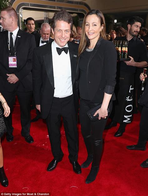 Hugh Grant And Anna Eberstein Attend Golden Globes Daily