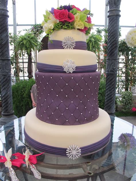 Purple Bling Bling Wedding Cake Purple Chocolat Home
