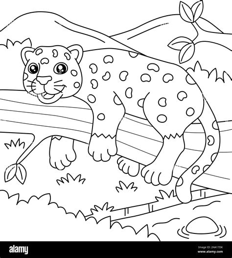 Page De Coloriage Jaguar Pour Enfants Image Vectorielle Stock Alamy