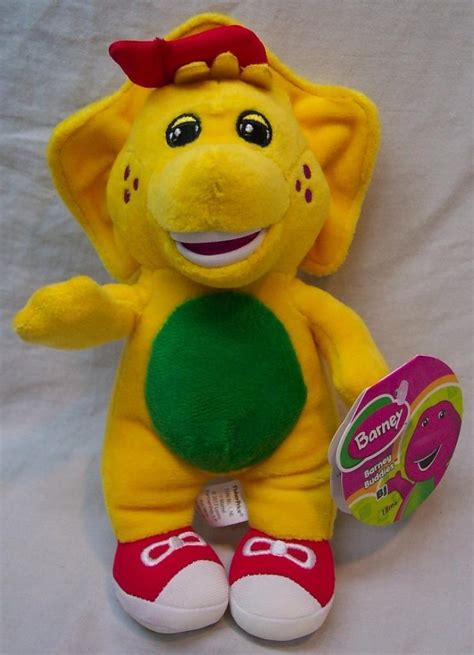 Fisher Price Barney Buddies Soft Yellow Bj Dinosaur 8 Plush Stuffed