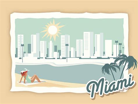 Miami Beach Clip Art Vector Images And Illustrations Istock