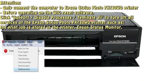 Reset Epson Stylus Photo Px730wd Waste Ink Pad Counter Youtube