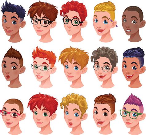 Best hairstyles for teenage boys. Best Teenage Twin Boys Illustrations, Royalty-Free Vector ...