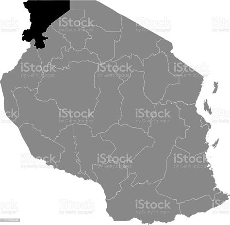 Location Map Of The Kagera Region Of Tanzania Stock Illustration