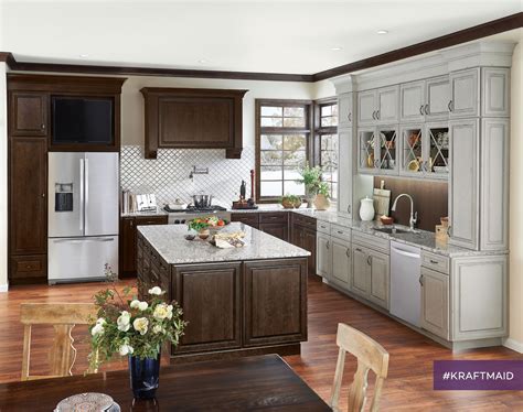 See more ideas about kraftmaid, cabinetry, kraftmaid kitchens. Some cabinet finishes are even better together. Shown here ...