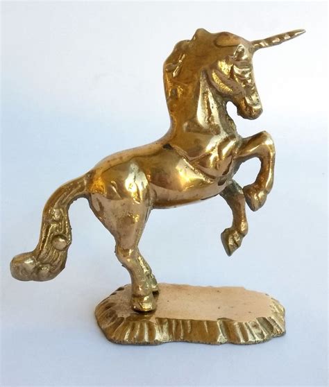 Vintage Brass Unicorn Statue Figurine Solid Brass Unicorns Etsy Statue Vintage Brass Brass
