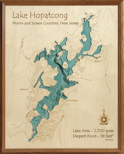 3d Laser Carved Wood Lake Maps Lakehouse Lifestyle