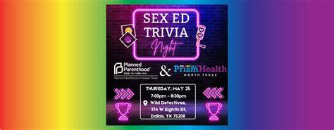 Sex Ed Trivia Night Prism Health North Texas