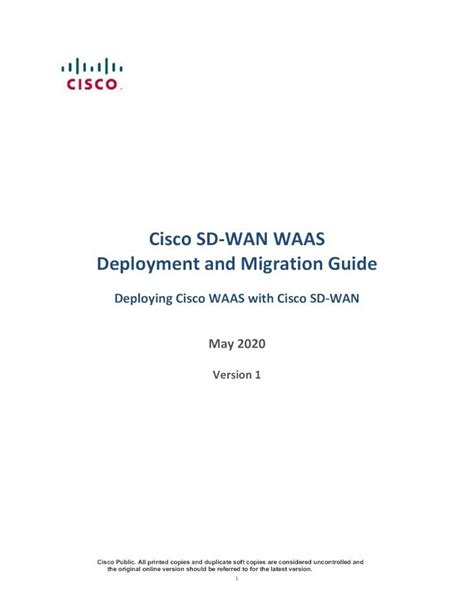 Pdf Cisco Sd Wan Waas Deployment And Migration Guide · Cisco Ios Xe