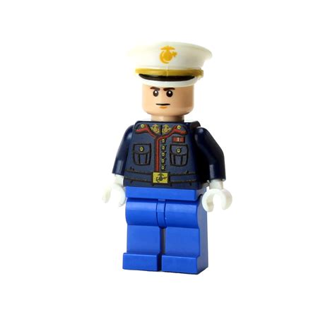 Collectible Marine Corps Dress Uniform Made With Real Lego Minifigure