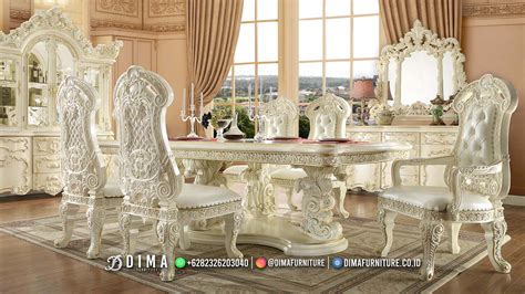 Furniture Jepara Meja Makan Mewah Ukiran Full Luxury Glamourous ST