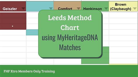 creating a leeds method chart using myheritage dna matches
