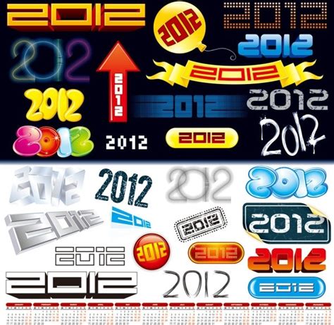 2012 Font Design Vector Vectors Graphic Art Designs In Editable Ai