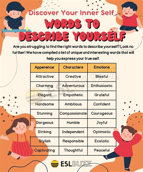 35 words to describe yourself boost your vocabulary and writing skills eslbuzz