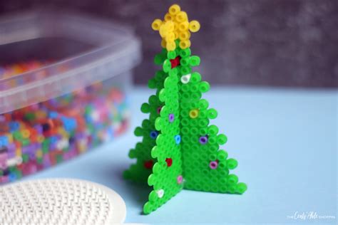 Perler 3d Christmas Tree Fuse Bead Craft Kit X 8 X 2 Multicolor 2004