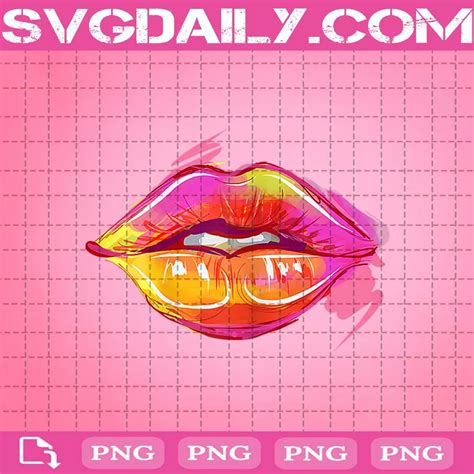 Womens Sexy Colorful Graphic Lips Png Daily Free Premium Svg Files