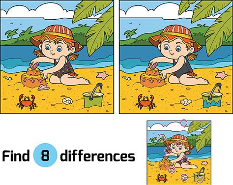 Spot The Difference Puzzles Illustrations Royalty Free Vector Graphics