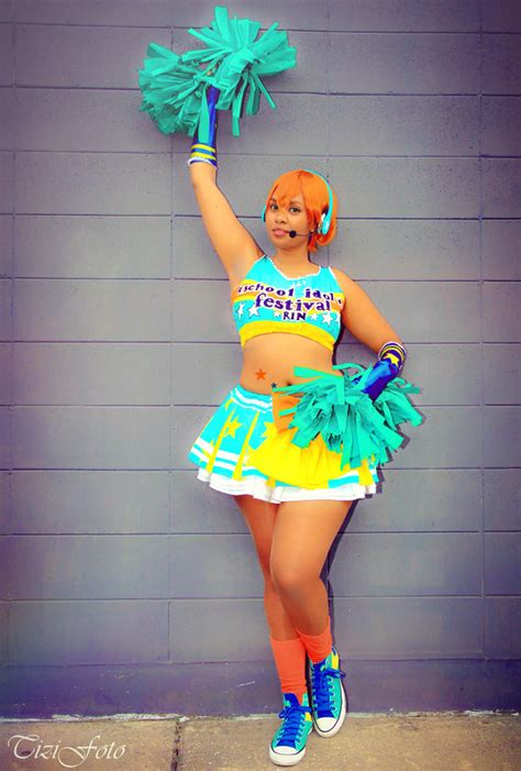 rin hoshizora cheerleader lovelive cosplay by mirella91 on deviantart