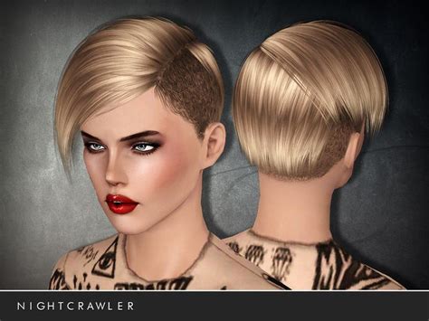 Call it a fashion statement or natural beauty, you cannot remove the association of ageing with white hair. Nightcrawler Sims' WE CAN'T STOP | Half shaved hair, Sims ...