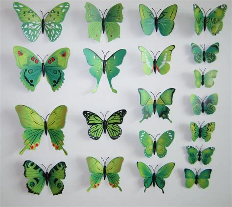 12 Pcs 3d Diy Butterfly Wall Stickers Wall Art Home