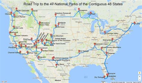 National Park Road Trip Map Best Event In The World