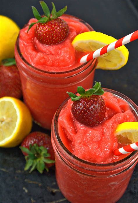 Strawberry Lemonade Vodka Slushies Recipe Vodka Slushies Slushies My
