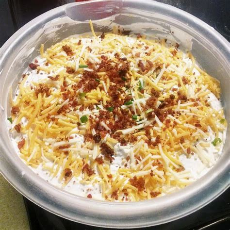 Loaded Baked Potato Dip Recipe By Natalie Ealy Recipe Recipes