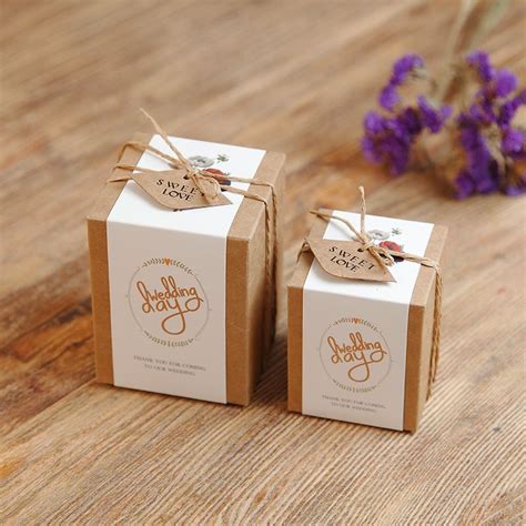Picky Bride Candy Boxes For Wedding Kraft Paper Candy Box Wedding T