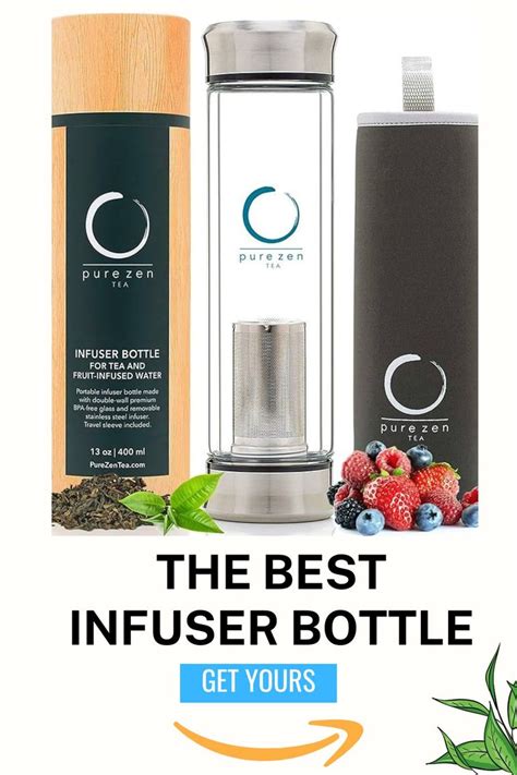 Pure Zen Tea Tumbler With Infuser Double Wall Glass Travel Tea Mug