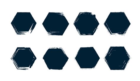 Hexagon Set Abstract Grunge Flat Vector 10405696 Vector Art At Vecteezy
