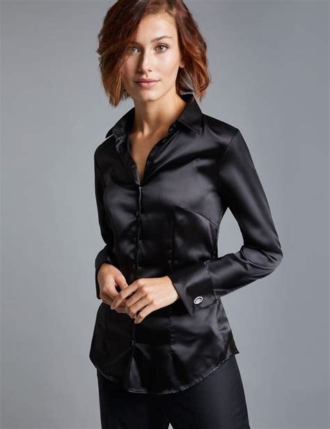 Pin By Robert Schweizer On Impeccably Tailored Timeless Elegance Black Satin Shirt Satin