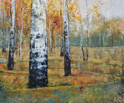 Autumn Birch Trees Abstract