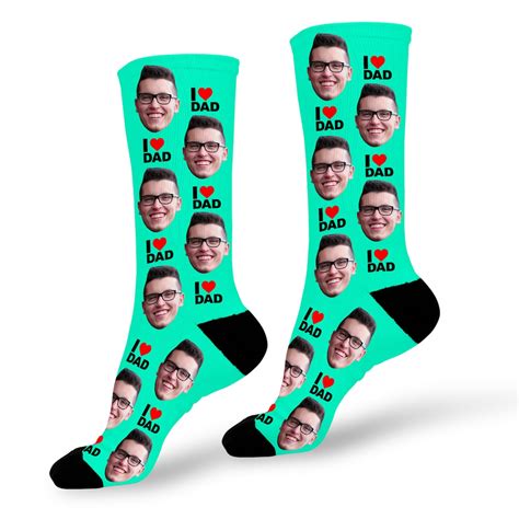 Custom Dad Socks I Love Dad Socks T For Dad Father S Etsy Uk