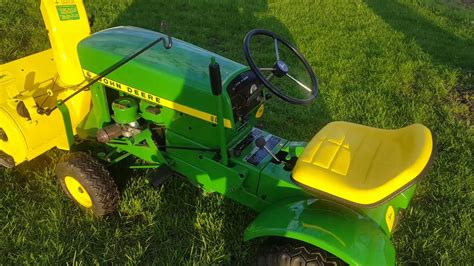 John Deere 1968 Model 60 Lawn Tractor With Snow Thrower Show Quality