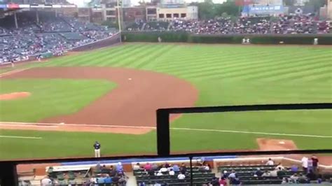 View From The Legends Box Suite At The Chicago Cubs Wrigley Field Youtube