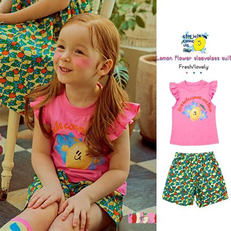 2023 New In Summer Girls T Shirt New Pink Print Childrens Short