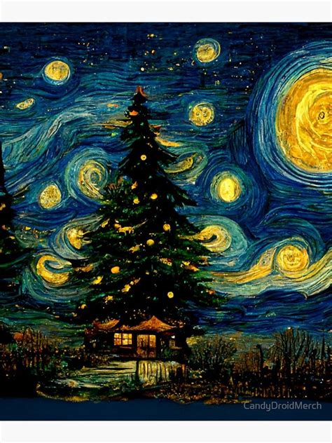 Christmas Paintings Christmas Art Starry Night Painting Mini