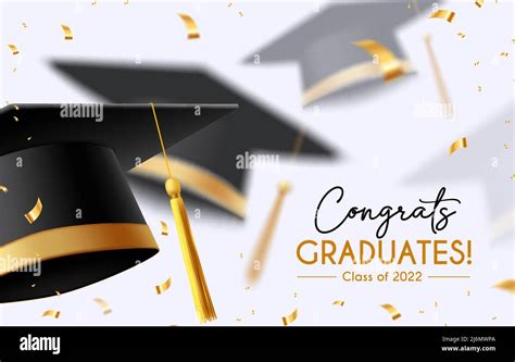 Graduation Greeting Vector Background Design Congrats Graduates Text