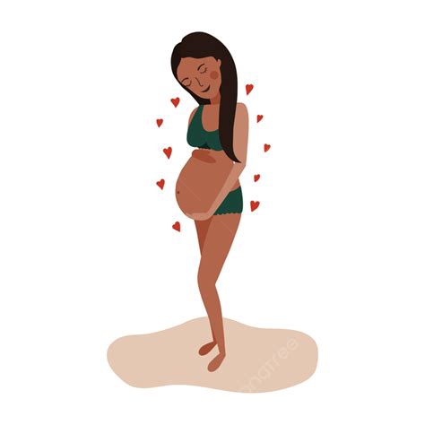 Mujer Embarazada Tocándose El Vientre PNG Dibujos Animados Humano Maternidad PNG y Vector