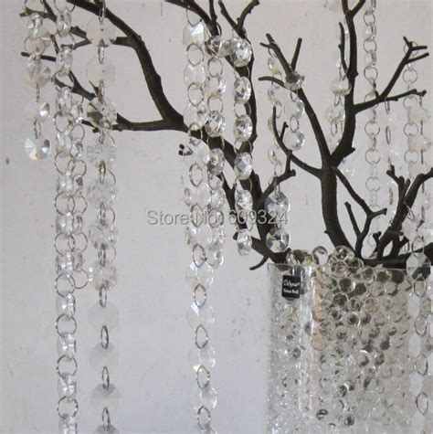 10 Meters33 Ft Crystal Clear Glass Octagonal Bead Garland Strands