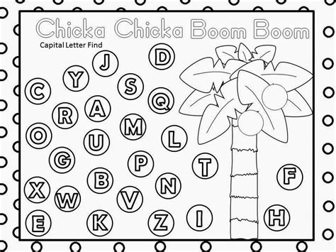 Chicka chicka boom boom coloring pages chicka chicka boom boom use at sensory table as students find a next: Teach child how to read: Chicka Chicka Boom Boom Free ...