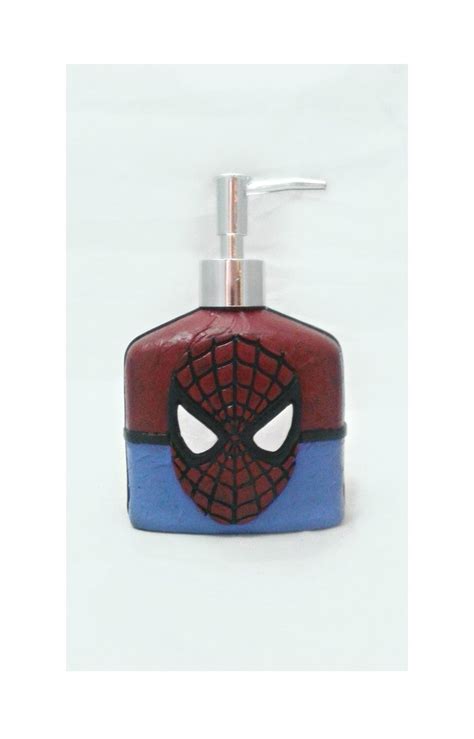 Spiderman Soap Dispenser Mixed Media And Polymer Clay Soap Etsy