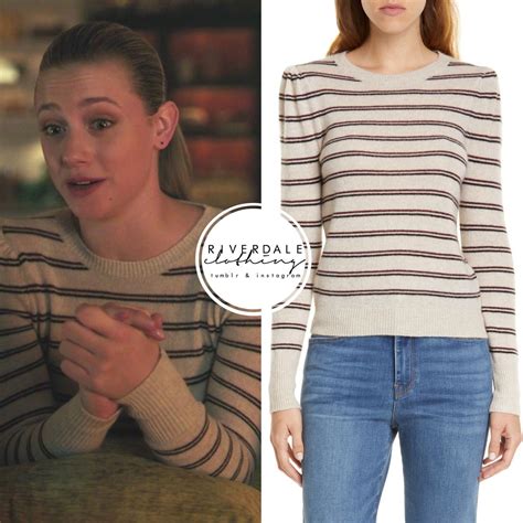 Betty Cooper Wears This Shirred Striped Frame Sweater On Riverdale