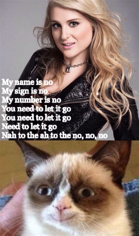 Meghan Trainor Nogrumpy Cat Funny Grumpy Cat Memes Cat