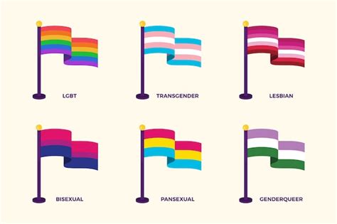 Premium Vector Flat Lgbt Pride Month Flags Collection
