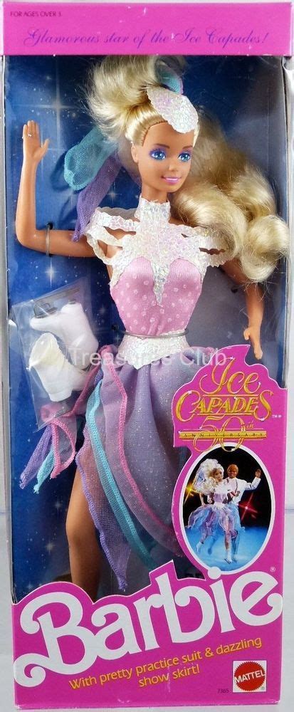 barbie ice capades doll 50th anniversary 7365 new nrfb 1989 mattel inc 3 mattel dolls