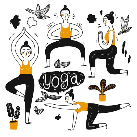 Women In Yoga Poses 694711 Vector Art At Vecteezy