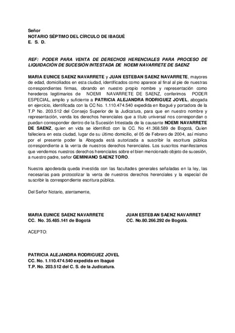 Ejemplo De Carta Poder De Compra Venta Colección De Ejemplo