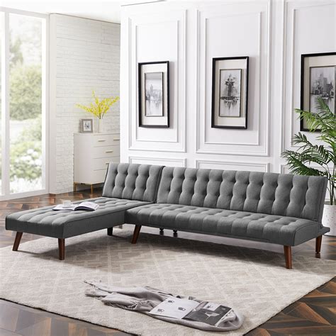 Grey Leather Sectional Sleeper Sofa Cabinets Matttroy