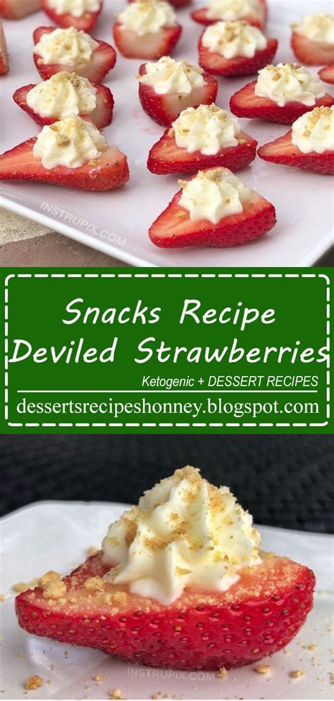 Kids and adults love them. Snacks Recipe | Deviled Strawberries (Made with a ...